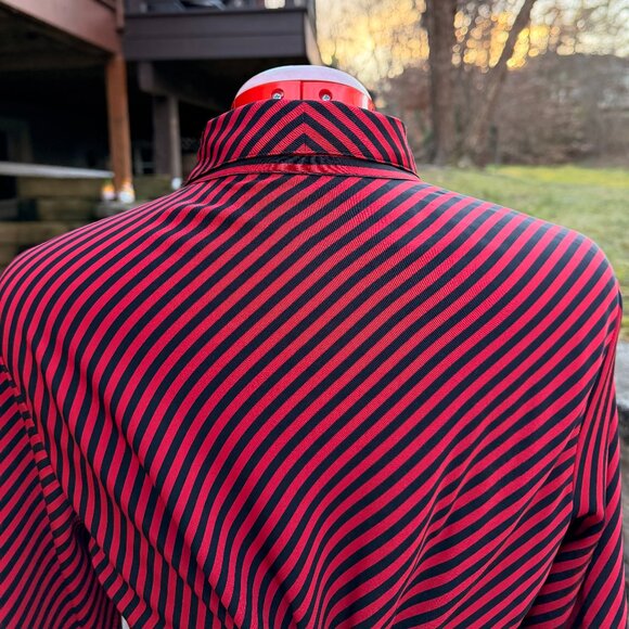 Red & Black Striped Button Down Top - Picture 3 of 6